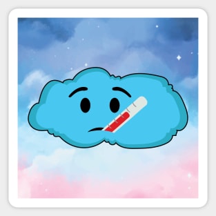 Fever Cloud Sad Face Sticker
